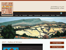 Tablet Screenshot of escalantecanyonsartfestival.org